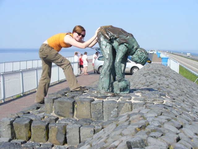 Holandsko Jana na hrázi Afsluitdijk.jpg